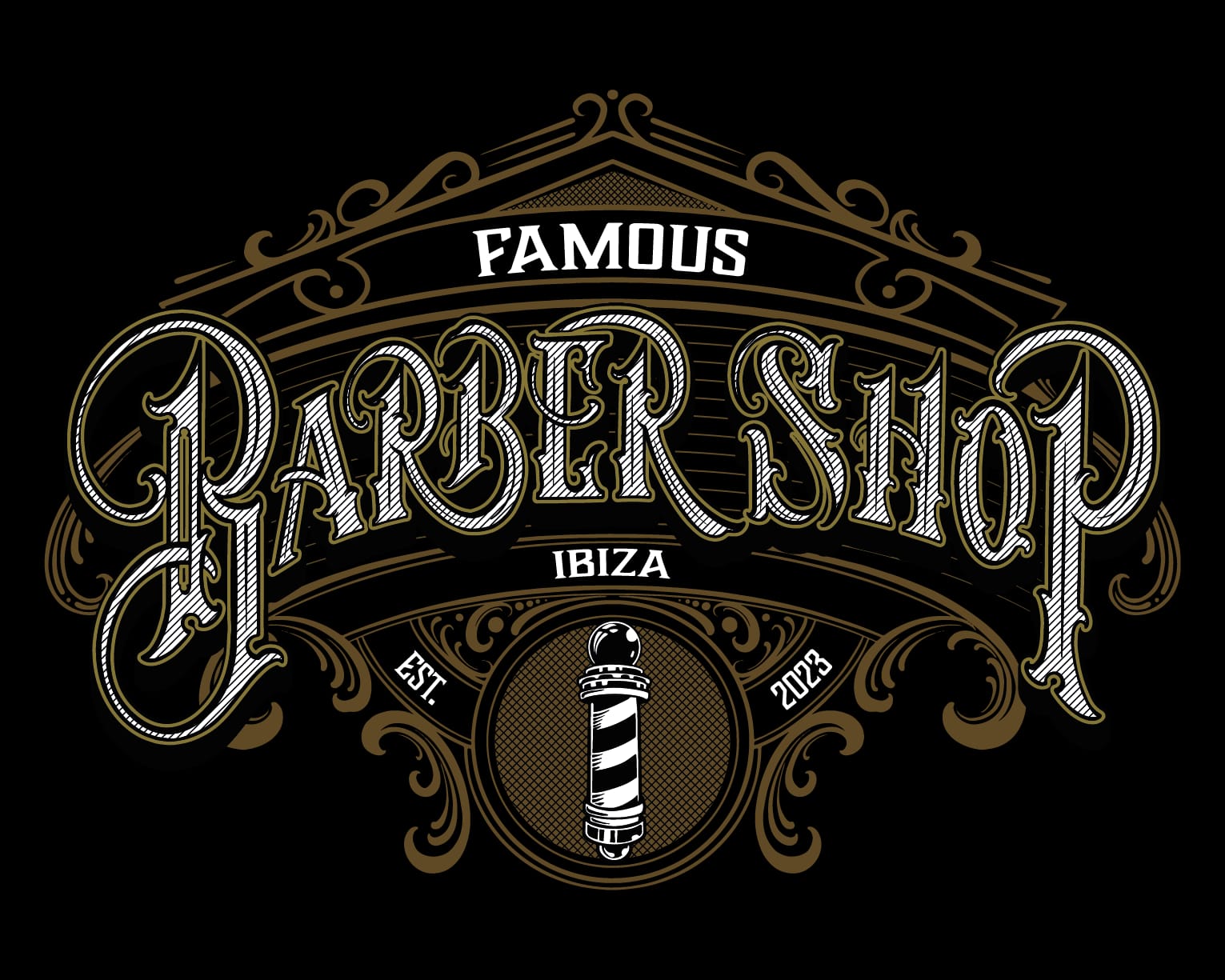 Famous Barbershop Logo